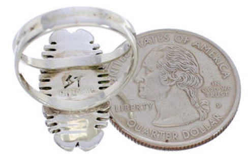 Sterling Silver Turquoise Inlay Southwestern Ring Size 5-1/4 TX28477